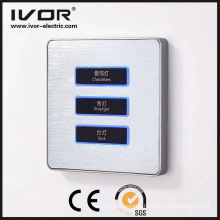 3 Gangs Lighting Switch Touch Panel Aluminum Alloy Material (AD-ST1000L3)